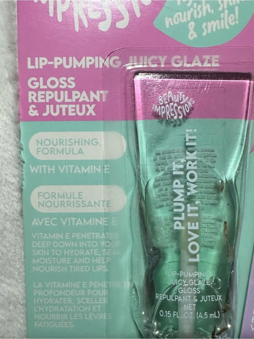 Beauty Impressions Lip Pumping Juicy Glaze Gloss 2pc Set Vitamin E Collagen